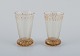 Emile Gallé 
(1846-1904), 
French artist 
and designer.
Two small 
crystal glasses 
hand-decorated 
...