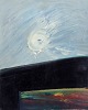 Jacques Poncet 
(1921-2012), 
French artist, 
oil on paper 
laid on board. 
Modernist ...