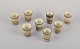 Vallauris, 
France. A set 
of eight unique 
ceramic mugs.
Polychrome 
glaze.
Approximately 
...
