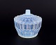 Sabino, France.
Art Deco lidded jar in opaline art glass with a bluish tint.