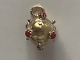Mine with red 
stones Pendant 
#14 carat Gold
Stamped 585
Height 16.06 
mm
Width 15.87 mm
Nice ...