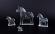Swedish glass 
artist, four 
Dala horses in 
clear 
mouth-blown art 
glass.
Approximately 
from ...