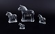 Swedish glass 
artist, four 
Dala horses in 
clear 
mouth-blown art 
glass.
Approximately 
from ...