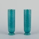 Wilhelm Kåge (1889-1960) for Gustavsberg, Sweden. A pair of tall and slender Art 
Deco ceramic vases with classic green glaze. From the Argenta series.