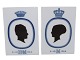 Royal 
Copenhagen 
square signs 
with Princess 
Margrethe and 
Prince Henrik 
made at the 
engament of ...