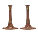 Pair of candlesticks with landscape motivesGermany circa 1840H: 19,5cm
