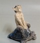 Royal 
Copenhagen pan 
858 Faun on 
tortoise Chr. 
Thomsen 1907 10 
x 9 cm (1962)