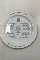 Bing and Grondahl Jubilee Sung Plate 1953 Lille