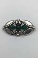 Georg Jensen 
Sterling Silver 
Brooch No. 156 
Green Agate 
Measures 2.3 cm 
x 4.3 cm (0.90 
inch x ...