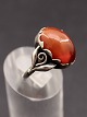 830 silver ring  with amber