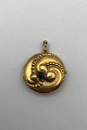 Evald Nielsen 
14K Gold 
Pendant  
Moonstone 
Measures Diam 
2.4 cm (0.94 
inch)  Weight 
6.7 gr. (0.24 
...