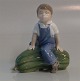 Royal Copenhagen 4539 RC Boy with gourd J.M.Nissen 12 cm