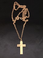 14 carat gold cross and chain