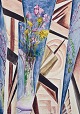 Ridl Telaki, 
unknown artist, 
oil on canvas.
Abstract still 
life with 
flowers in a 
vase.
Late ...
