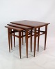 Side tables 
made of teak 
wood, produced 
by a Danish 
furniture 
architect 
around the 
1960s, are ...