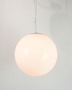 Modern round ceiling lamp made of patterned Verano Italian glass.Measurements in cm: H: 38 ...