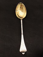 Antique rococo silver serving spoon