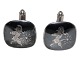 Silver, pair of 
cufflinks with 
black 
decoration.
Hallmarked "RZ 
830S SILVER".
The cufflink 
...