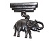 Small silver elephant brooch.Hallmarked "GREENOL ENERET 830S".The elephant measures 1.9 ...