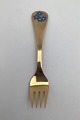 Georg Jensen Annual Fork 1983 Gilt Sterling Silver with enamel