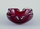 Murano, Italy. Art glass bowl in purple glass.