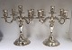 Preben 
Salomonsen, 
Copenhagen. 
5-armed silver 
candelabra 
(925). A pair. 
Height 29 cm.