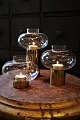 3 pieces. brass 
teapot candle 
holders from 
the 70s with 
glass top in 
different 
heights. 
Height: ...