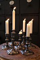 Old tin 
candlesticks 
with slightly 
different 
height and 
design. 
1 in height: 
14.5cm. - 3 ...