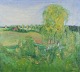 Jens Søndergaard (1895-1957), listed Danish painter. Modernist landscape.In perfect ...