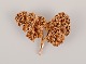 Egger, Denmark. "Flora Danica" brooch in gold-plated sterling silver.Approximately from the ...