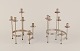 Gunnar Ander for Ystad Metall, Sweden. A pair of candle holders in silver-plated 
brass. For six candles.
