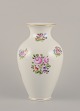 Herend, 
Hungary. Large 
porcelain vase 
hand-painted 
with polychrome 
flower motifs 
and gold ...