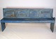 Bench in original blue painted color in pine from around the 1840s.Dimensions in cm: H:84 ...