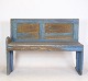 Antique bench 
in blue-painted 
oak from around 
the 1840s.
Dimensions in 
cm: H:84 W:202 
D:37
