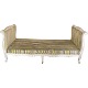 Neoclassical daybed / bed of French origin with original gray painting and fabric of older date ...