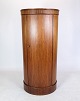 Oval rosewood Pedestal cabinet made of rosewood and designed by Johannes Sorth for Bornholms ...