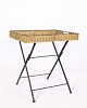 Side table with 
wicker tray and 
metal legs is 
particularly 
suitable for a 
console table 
or ...