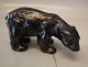 Michael Andersen 4055 Walking polarbear 7 x 14 cm Black Glaze Bornholm Pottery