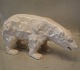 Michael Andersen 3128 B Large polar bear 20 x 37 cm Crackled glaze Bornholm 
Pottery