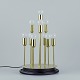 Sülken 
Leuchten, 
Germany, 
modernist 
designer lamp 
for ten bulbs.
Brass on a 
black wooden 
...