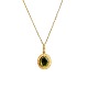 E. L. Weimann; 
A necklace in 
14k gold set 
with peridot 
and pearls.
Necklace l. 50 
cm.
Pendant ...
