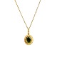 E. L. Weimann; necklace in 14k gold set with peridot and pearls