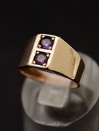 8 carat gold ring with amethysts