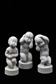 B&G -Svend Lindhart figurines in white porcelain. Headaches, stomachaches and 
backaches...
