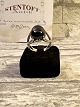 A soul silver 
ring with large 
oval onsx 
stones Size 62, 
stamp 925 s.