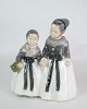 Porcelain 
figure of two 
amager girls, 
designed by 
Lotte Benter 
for Royal 
Copenhagen no. 
...