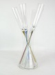Serving glass 
vase with 
champagne glass 
on stem with 
different 
colors. Sold as 
a set.
H:26/42 ...