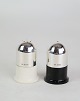 Salt and pepper 
set, stamped 
830s with black 
and white base.
Height: 5.5

