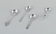 Danish silversmiths, Cohr, Heimbürger, and others. Set of four jam spoons in 830 
silver, featuring different designs.