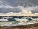 A. Gregers Rasmussen (1904-1994). Oil painting on canvas. Painting of the sea at Bornholm. ...